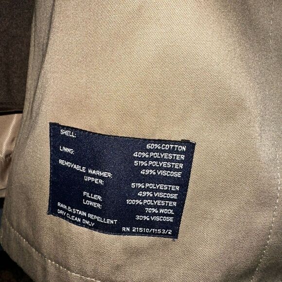 Hart Schaffner Marx Men's Burnett Trench Coat sz 44 - Picture 9 of 14